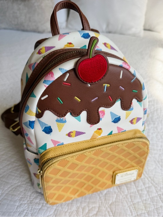 Loungefly Handbags - Disney Loungefly Princess Ice Cream Cones Mini Backpack Sprinkles Waffle Cone